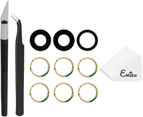 Rear Back Camera Lens Glass Replacement Compatible with iPhone 11 Pro & iPhone 11 Pro Max with Adhesive, Anti-Static Tweezers, Precision Knife Rep...