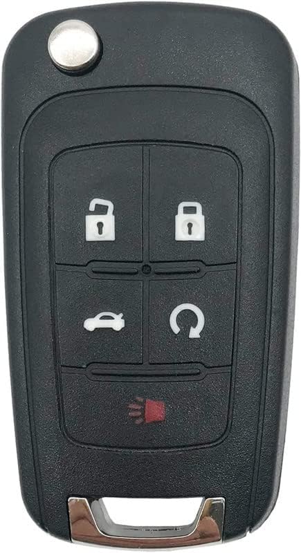 5 Buttons Replacement Key Fob Cover Case fit for Chevy Malibu Cruze Camaro Volt Equinox Sonic Keyless Entry Key Fob Shell OHT01060512...