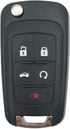 5 Buttons Replacement Key Fob Cover Case fit for Chevy Malibu Cruze Camaro Volt Equinox Sonic Keyless Entry Key Fob Shell OHT01060512...