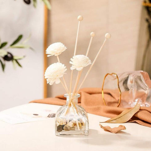 1Pcs Transparent Square Glass Diffuser Bottle Empty Refillable Fragrance Storage Container Dispenser Jars Pots Vials Case Diy Tool Accessories for...