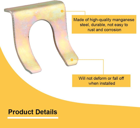 15 Pcs Brake Line Clips Metal Brake Line Retainer, Steel Replacement U Shaped Brake Hose Bracket Brake Hose Retaining Clamp, Replacement Hose Reta...