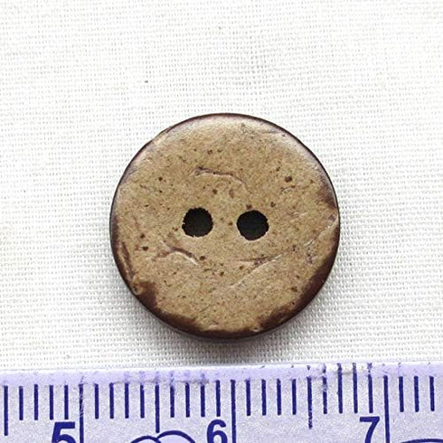 Chenkou Craft 100pcs 5/8"(15mm) Brown Natural Coconut Shell Coco Button 2 Holes Craft Clothe Sewing (5/8"(15mm))...