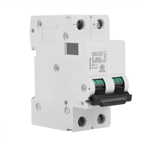 Premium Circuit Breaker, 2P 250V Low Voltage DC Miniature Circuit Breaker for Solar Panels Grid System(40A)...
