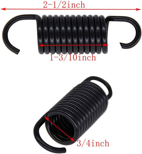 Yoogu 2-1/2 inch (Pack of 8) Overall Length Spring Furniture Replacement Extension Tension Springs Part for Recliner Sofa Trundle Bed Black (12 Tu...