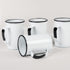 20 Oz Enameled Steel Mug (Set of 6) - Large Durable Mugs for Indoor/Outdoor Use, Oven and Fire-Safe, Reusable & Stackable, Dishwasher Safe Coffee ...