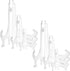 Plastic Easels 4/6/8 Inches Acrylic Plate Stand Multiple Sizes Easel Stands Clear Display Stand Decorative Plate Holders for Picture, Photo, Frame...