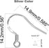Hypoallergenic Silver Earring Hooks - 120 pcs/60 Pairs s925 Sterling Silver Plated Ear Wires for Jewelry Making, Jewelry findings Parts with 120 p...