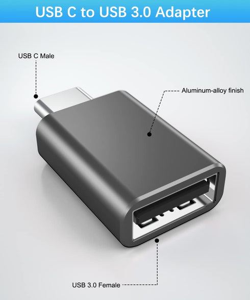 Elebase 4Pack USB to USB C Adapter&Type C Male to 3.0 Female Charger,Thunderbolt 4 to Type A OTG Converter for iPhone 12 13 14 15 MacBook Pro Appl...