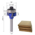 Mesee 4-Teeth Round Over Router Bit, 1/4 Inch Shank Corner Rounding Edge Trimming Router Bit Woodworking Milling Cutter Tool with 5/128 Inch Radiu...