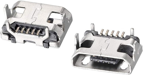 uxcell 30PCS Micro USB Female Socket Connector Jack Port, 5-Pin DIP 180 Degree Replacement Adapter...