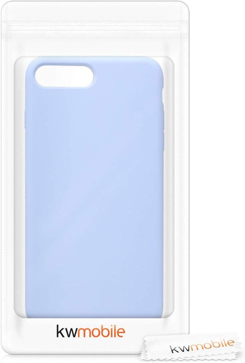 kwmobile Case Compatible with Apple iPhone 7 Plus/iPhone 8 Plus Case - TPU Silicone Phone Cover with Soft Finish - Light Blue...
