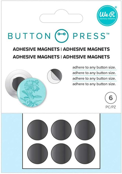 We R Memory Keepers Button Press Magnets, 6 Piece, Adhesive Magnet, Adhere To Any Button Size, Scrapbooking...