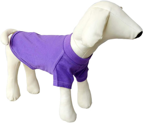 Lovelonglong 2019 Pet Clothing Dog Costumes Basic Blank T-Shirt Tee Shirts for Small Dogs Purple L...