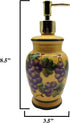 Tuscany Grape Hand Painted Ceramic Collection by ACK (Soap Dispenser)...