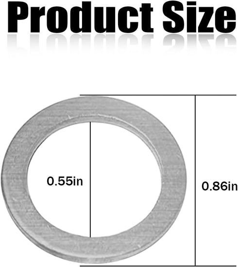 50 Pcs Oil Drain Plug Gaskets, Engine Crush Washer for Car Oil, Aluminum Oil Bottom Screw Gasket, Seal Ring Used for Oil Change, Compatible with P...