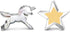 3-Piece Unicorn Cookie Cutter Set, Stainless Steel Unicorn, Rainbow & Head Shapes, Dishwasher Safe...