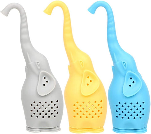 Tvoip 3Pcs Tea Infuser Cute Small Elephant Silicone Tea Strainer Coffee Loose Leaf Strainer Bag Mug Filter Diffuser Tea Accessories...