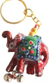Exquisite Hand Painted Elephant Keychains - Set of 10 Pieces: Vibrant Multicolor Indian Artistry, Handmade by Skilled Artisans...