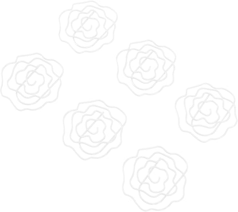 Paperclips Set, Metal Decorative Exquisite 50pcs Flower Paper Clips Cute for Office for Scrapbooking (White)...