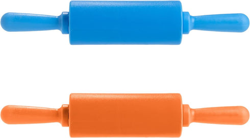 NUOMI Kids Rolling Pins for Baking Playdough 2 Pack Non-Stick Silicone Small Rolling Pins for Home Kitchen,Random Colors...