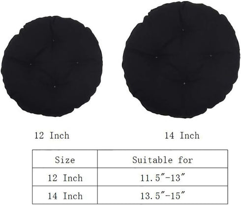 Augld Bar Stool Cushion Soft Velvet Padded Round Stool Cover 12" Velvet Coffee...