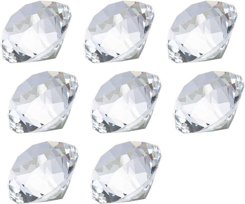 LONGWIN 30mm(1.2 inch) Crystal Diamond Themed Dinner Party Table Decoration Party Favors Gift Idea Pack of 8 (Clear)...