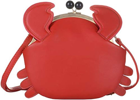 Personalized cartoon style ladies shoulder bag, crab-shaped messenger bag, animal style ladies handbag...