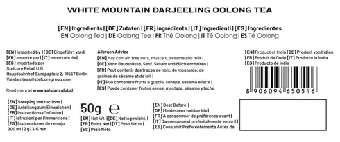 VAHDAM White Mountain Oolong Tea Loose Leaf (25 Cups/1.76oz) Pure Oolong Tea Leaves | High Elevation Grown | Vacuum Sealed | Brew Hot, Iced, Kombu...