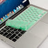 XSKN Hebrew Israel Language Mint Green Color Silicone Keyboard Skin Cover for 2015 and Ealier Released MacBook Air 13, Pro 13 15 17 inch, US Layou...