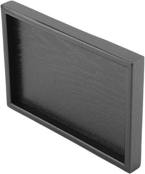 Solid Wood Serving Tray Rectangle Shape Tea Coffee Drinks Plate Snack Food Meals Breakfast Restaurant Platter Dining Tableware(8.66 x 5.91 inch)...