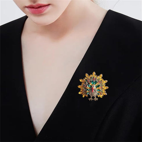 Cute Turkey Rhinestone Thanksgiving Brooch Lapel Pins for Women Girls Fashion Crystal Unique Animal Brooches Pin Ceremony Clothes Accessories Cute...