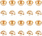 PH PandaHall about 20 Pcs 15mm Diameter Alloy Sewing Buttons Shank Blazer Half Round Sport Woolen Coats Buttons for DIY Craft (Light Gold)...