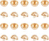 PH PandaHall about 20 Pcs 15mm Diameter Alloy Sewing Buttons Shank Blazer Half Round Sport Woolen Coats Buttons for DIY Craft (Light Gold)...