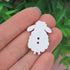 100Pcs Cute Sheep Shape Wooden Buttons in Bulk for DIY Crafts Sewing Knitting Card Making Mix Color...