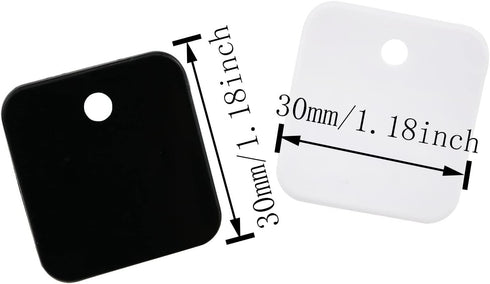 10pcs Binder Clips 30x30mm Black/White Square Mini Clips for Home Food Packaging, Fixing Loose Leaf Paper...
