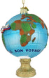 Kurt Adler Noble Gems Globe with Airplane Christmas Ornament...