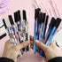 PEXIZUAN 12 kawaii erasable gel pens 0.5 mm blue ink pens cute school writing stationery gifts (12 pcs)(Pink)...