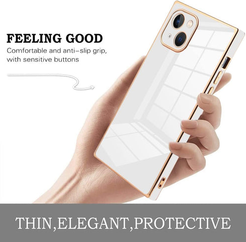 KANGHAR Case Compatible with iPhone 13 Women Girls,Luxury Cute Plating Electroplate Design Case Full-Body Anti-Scratch Shockproof Bumper Protectiv...