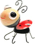 1 Pcs Metal Ladybug Statue Outdoor Insect Statue Home Patio Garden Ornament Park Lawn Decoration...