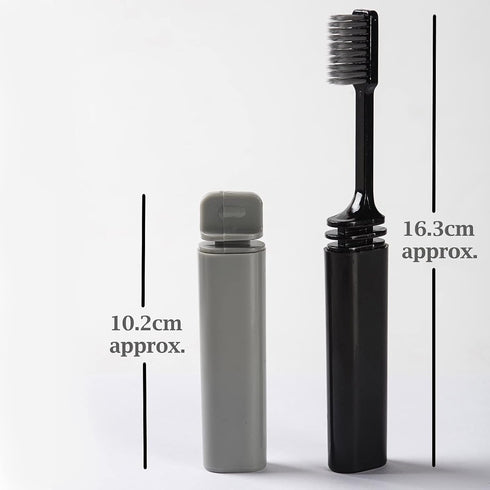 Bamboo Charcoal Folding Toothbrush for Travel Camping Holidays 2 Pack...