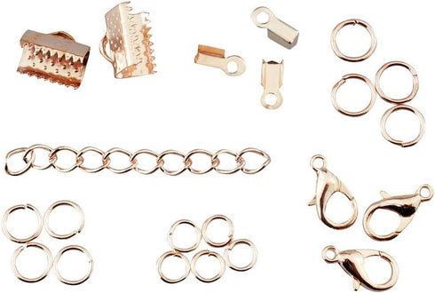ALLinONE Rose Gold Jewelry Making Supplies Kit Jewelry Findings Necklace Repair Kit for DIY Craft Jewelry Making...