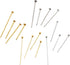 Pandahall 1600Pcs/Box Brass Ball Head Pins & Iron Flat Head Pins Set Golden & Platinum Eye Pins for Beading Jewelry Making...