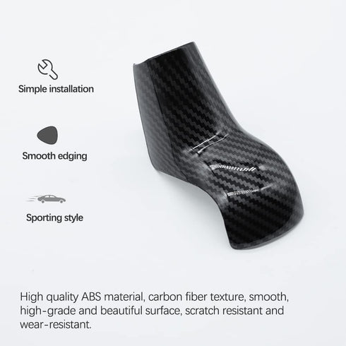 Sport Style Carbon Fiber Gear Shift Knob Cover Sticker Head Trim Compatible with Cadillac XT5 XT6 CT5 CT6 2023 2022 2021 2020...