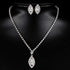 Bride Simple Crystal Necklace Earrings Set Women Bridal Wedding Jewelry Sets Rhinestone Choker Necklace Prom Jewelry Set for Women (Silver 3)...