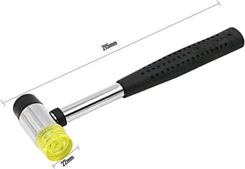 PHYHOO Rould Ring Mandrel Metal Ring Sizer Gauge Set with Jewelers Rubber Mallet Hammer Ring Measurement Tool Finger Sizing Size Measuring US Size...