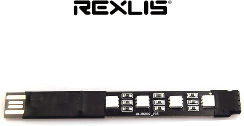REXUS 5V USB LED RGB Bluetooth Remote Controller 4 Pin Male Connector Onboard 4 LED Lights for TV Backlight Light Strip LED RGB Dimmer Home Colorf...