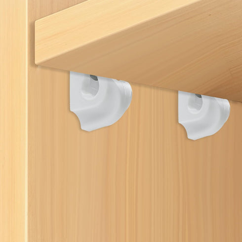 24 Pack White Down Wall Clip Closet Shelves Clips Wire Shelf Loop Clips Plastic Heavy Duty Wire Shelf Brackets Included Clips Screws and Expansion...