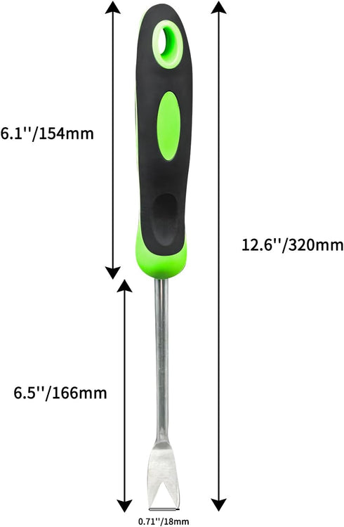 2Pcs Garden Hand Weeder Tool Dandelion Weed Puller Tool with Ergonomic Handle Stainless Steel Gardening Weeding Tools Garden Weed Removal Tool for...