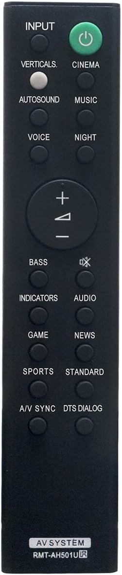 RMT-AH501U Replacement Remote Control Applicable for Sony Soundbar HT-X8500 HTX8500 Sound Bar System...