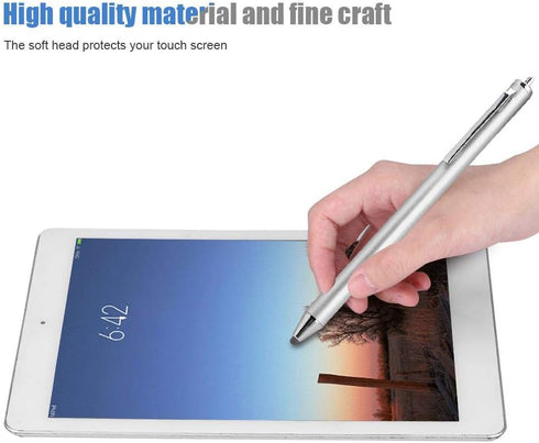 Soft Head Stylus Universal Cloth Head Lightweight Touch Screen Stylus Pen for Smartphones/Tablet(Silver)......